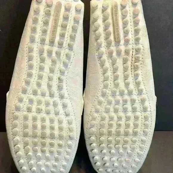 Louis Vuitton Men’s check pattern White Loafer Size 11 FREE SHIPPING!!!!!!!!!!!! - Picture 4 of 7